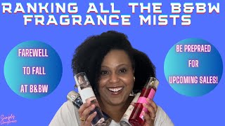 REVIEWING AND RANKING ALL THE BATH & BODY WORKS FRAGRANCE MISTS & COUPON RANT | 2023