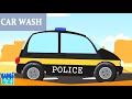 Police Car, Animated Car Cartoon And Car Wash Videos for Children