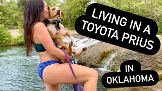 Living in a car: Oklahoma hidden gems!  Solo female full time prius camper