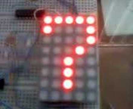 Multiplex led matrix 5x7 - PIC 16F628a
