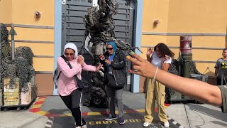 HHN 2023 Megatron scared Women & makes a joke with fans in Universal Studios Hollywood LA