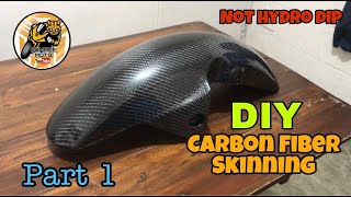 Part 1: DIY Carbon Fiber Skinning | Not Hydro Dip | Suzuki GSX R150 Fender