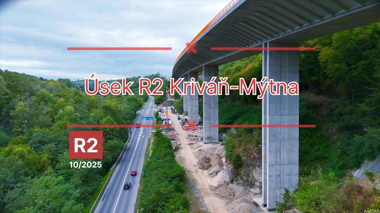 Pohľad na výstavbu R2 Kriváň-Mýtna 10/2025