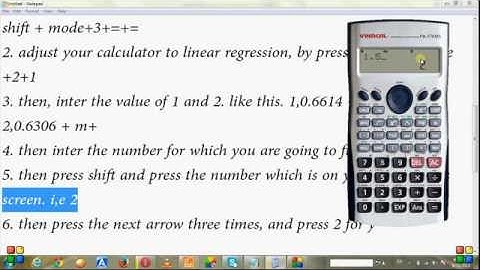 Linear interpolation: on simple scientific Calculator