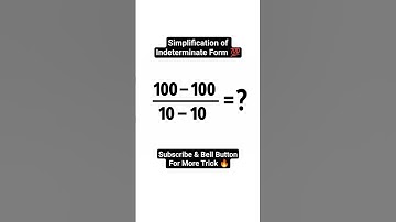 Simplification of Indeterminate Form | 0/0 Math Trick Explain #zerobyzero #mathexplained #maths #ytb