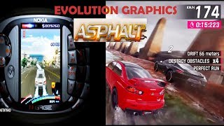 EVOLUTION GRAPHICS OF ASPHALT : BEST POPULAR RACING GAMES SERIES ON MOBILE WITH BEST SOUND THEME