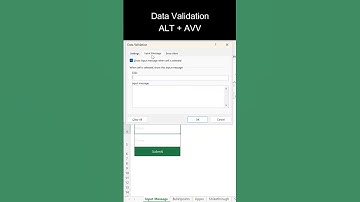 #ExcelTrick Input Message To a Cell in Excel using Data Validation - Shiva Charan #inputmessage