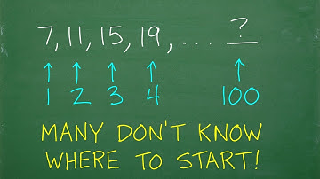 Given the sequence 7, 11, 15, 19,… find the 100th number. Many don’t know where to start!