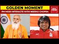 PM Narendra Modi Interacts With Athletics Gold Medal Winner Neeraj Chopra| Tokyo Olympics