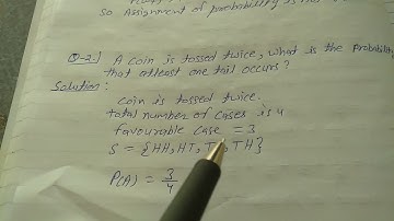 A coin is tossed twice, what is the probability that atleast one tail occurs