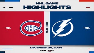 : NHL Highlights | Canadiens vs. Lightning - December 29, 2024