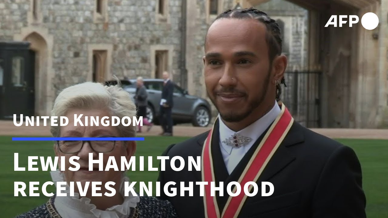 ⁣F1 driver Lewis Hamilton receives knighthood at Windsor Castle