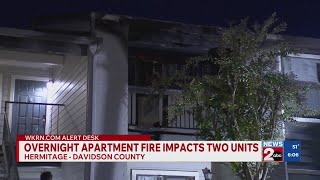 Hermitage apartments damaged in fire
