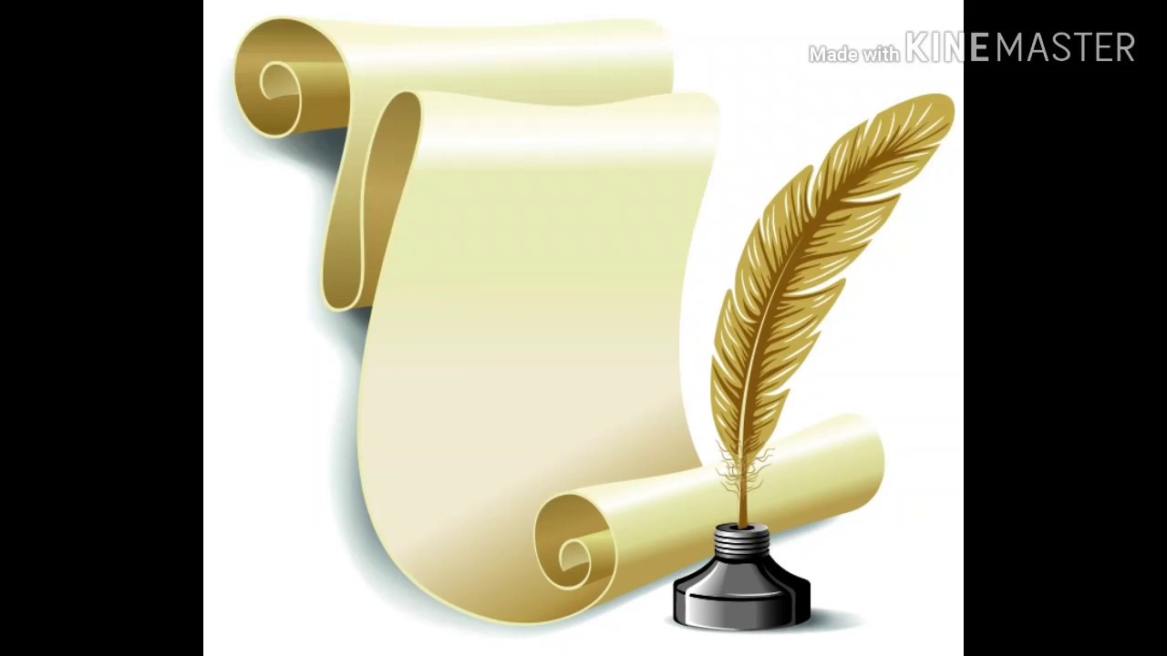 Картинки раскрытая книга с пером и чернильницей