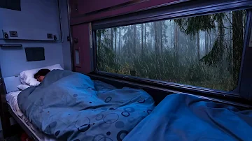 🔴 Sleep Immediately Within 5 Minutes With Heavy Rain On Window On The Train| Rain Sound For Sleep