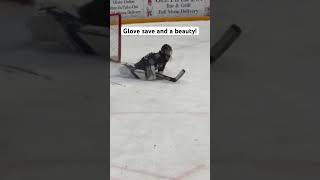 Glove save and a beauty! #hockey #sports #goalie #goaliegloves #goaliesaves