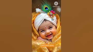 Hu ru ru krishn kanhaiya // cute krishna// baby krishna // Kanha #shorts #shortsfeed #krishna
