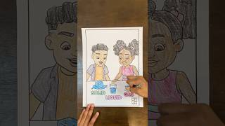 STEM Coloring Page • Solid, Liquid, and Gas