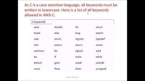 character set,keywords and identifiers  in c programming language in Tamil || Quest Instruct ||