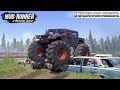 Spintires: MudRunner - HUMMER H1 Monster Truck Driving Through Obstacles