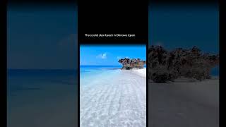 The crystal clear beach in Okinawa Japan