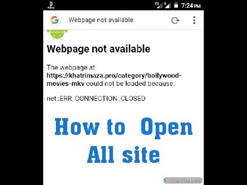 How to fix webpage not available in android