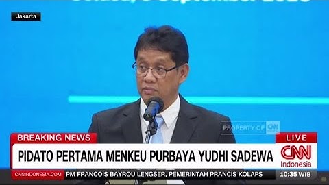 FULL Pidato Pertama Purbaya Yudhi Sadewa Sebagai Menteri Keuangan