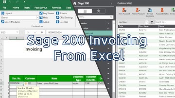 Sage 200 Invoicing, All From Excel