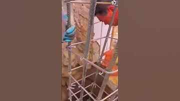 Smart Ideas Creative Workers Easy Iron Pole Frame Installation Process #shorts