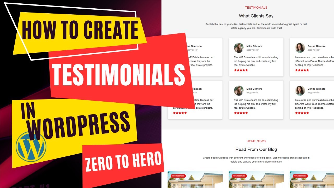 How to create Testimonials In WordPress | WordPress tutorials for ...