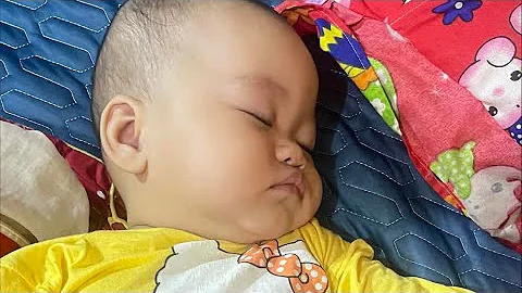 Cute sleeping Pretty little baby PorPor,  Adorable Chubby Panhapor 9 months old #Panhapor #Porpor
