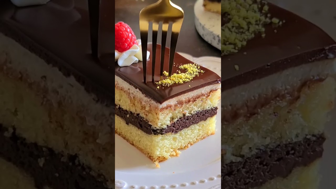 chocolate vanilla cake reveals the perfect balance between soft, moist and delicious!