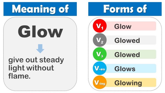 Glow Past And Past Participle Form V1 V2 V3 V4 V5 Form of Glow