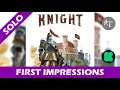 First impressions of knight  kickstarter preview  solo board game