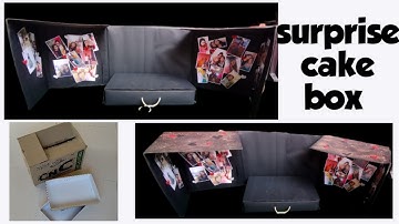 Surprise cake box || handmade surprise box || easy gift ideas || best out of waste.