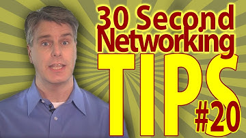 Pitch for Success 30 Second Networking Tip No 20