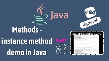 #24 Instance Methods in Java with examples | Different types of instance methods