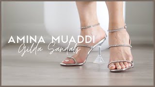 AMINA MUADDI GILDA SANDALS | SIZING &amp; TRY-ON