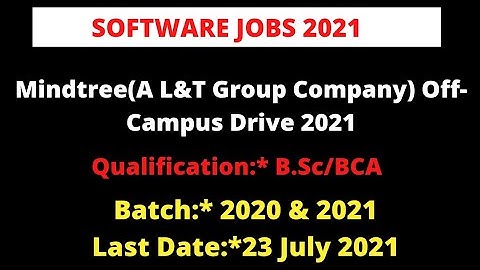 #mindtree off campus drive 2021#mindtree off campus 2020 batch#Freshers hiring engineering  jobs