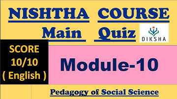 nishtha module 10 quiz answers|nishtha training for teachers|nishtha module 10 quiz answers