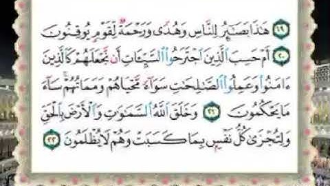 سورة الجاثية من آيه ١٨ الى ٣٧