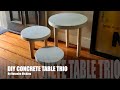 DIY Concrete Table Trio