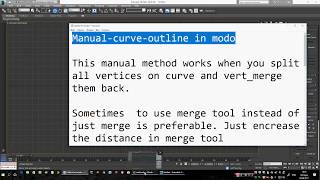 outline a curve in modo