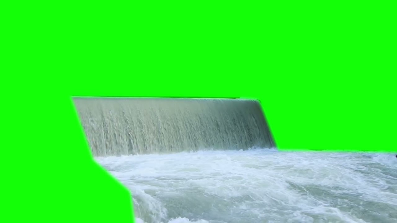 Water Flowing Green Screen Background (4K) | Green screen effect river no copyright video