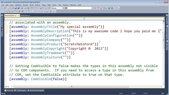 C# Assembly Attributes