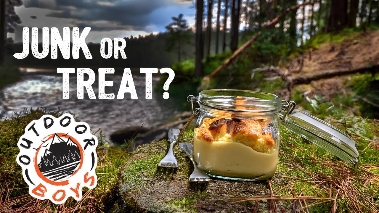 Testing Outdoor Boys Camping Bread Pudding - Junk or Treat? - YouTube