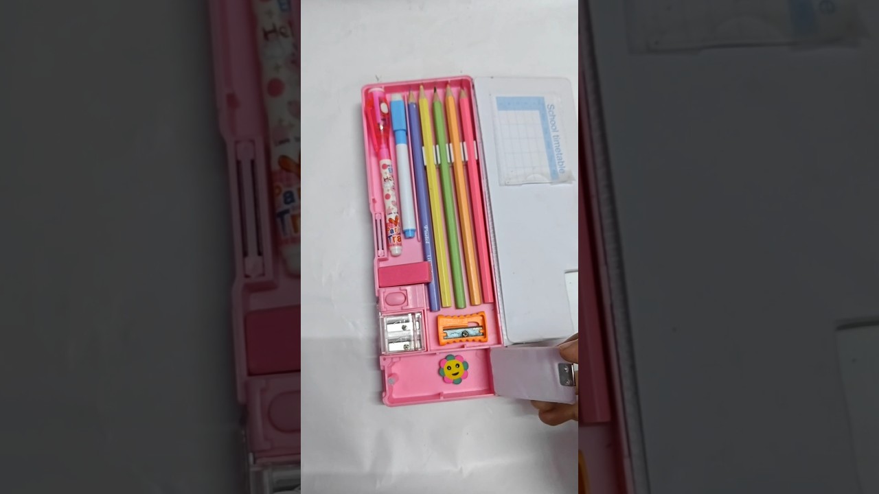 ASMR Filling best pencil case I have never seen kind of stationery items #satisfying #shorts