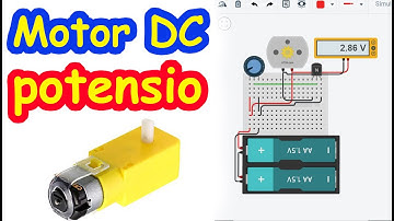Kontrol Motor DC menggunakan Potensiometer | Thinkercad