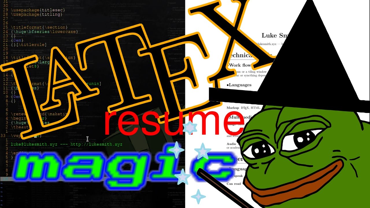 making a resume with some latex magic part 1 youtube