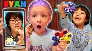 Prank Calling Ryan's Toy Review OMG He Actually Answered & FIDGET SPINNER GIVEAWAY - Ryan Toy Review
